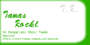 tamas rockl business card